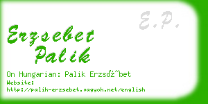 erzsebet palik business card